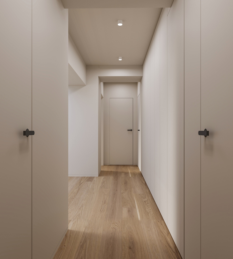 Unirii Sculpted Duplex design interior – culoar și hol