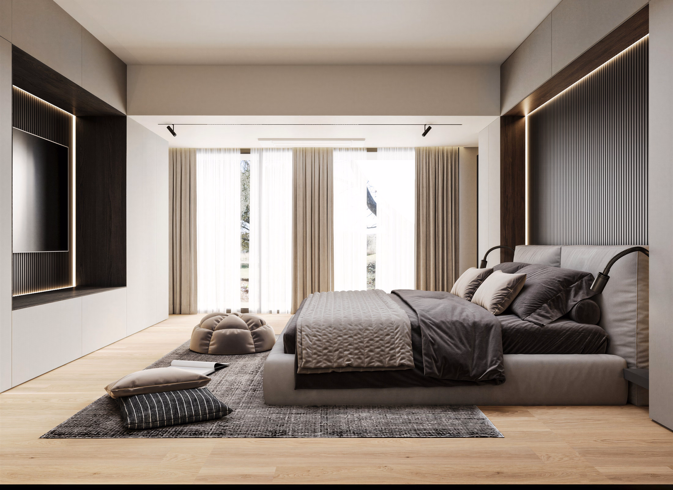 Unirii Sculpted Duplex design interior premium București – detaliu textură perete, design interior minimalist, design interior modern