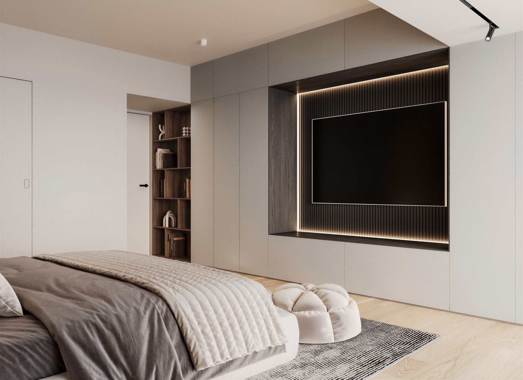 Unirii Sculpted Duplex design interior premium București – vedere de ansamblu, design interior minimalist, design interior modern