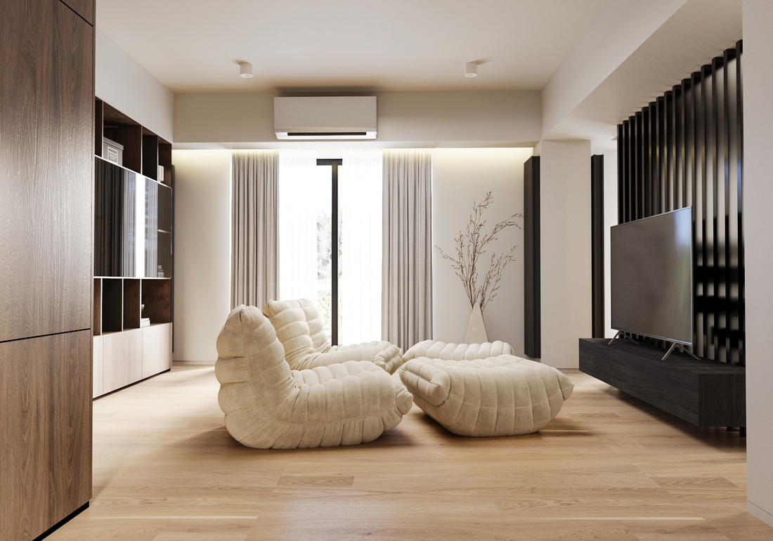 Unirii Sculpted Duplex design interior – zona de zi open space
