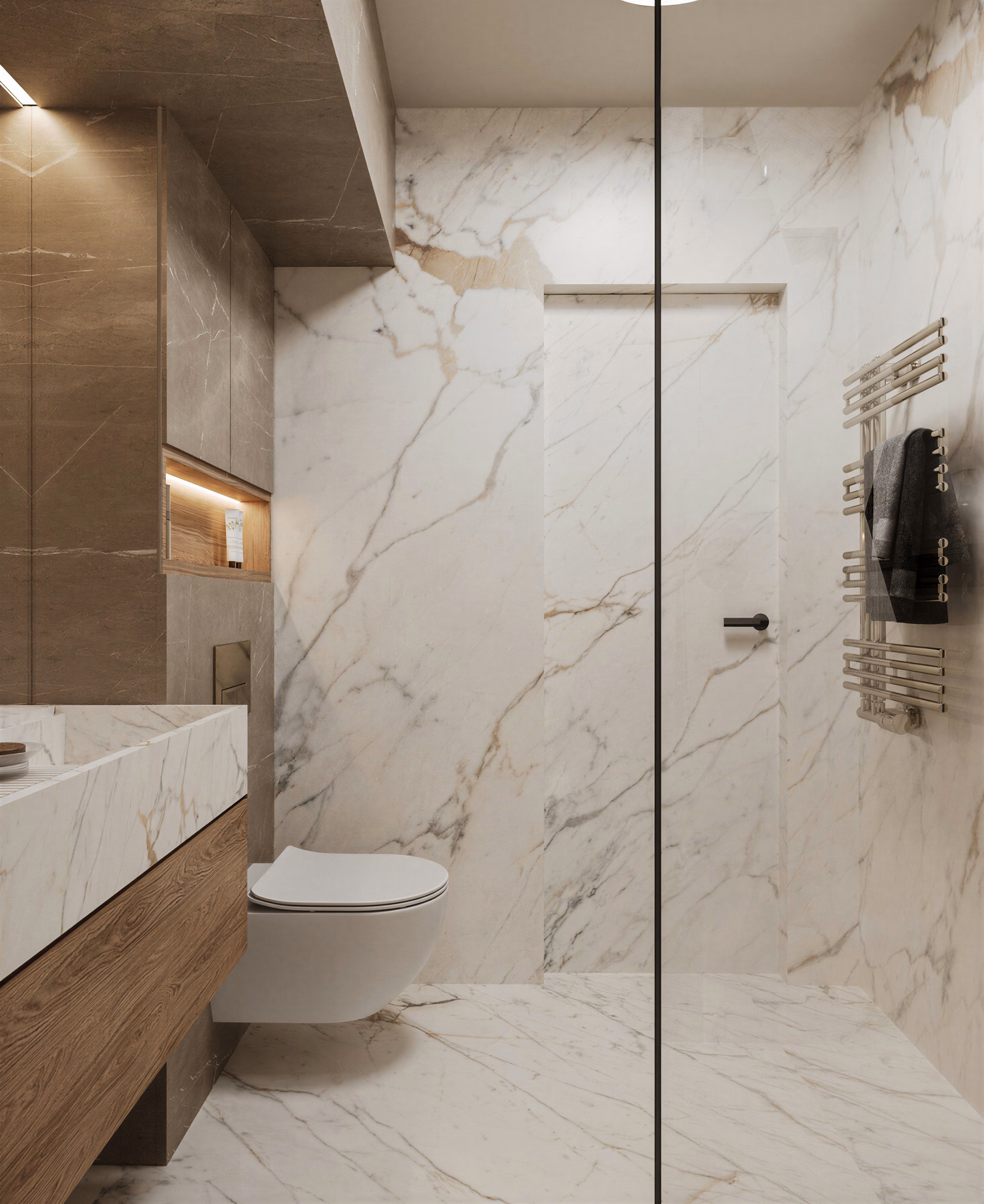 Unirii Sculpted Duplex design interior premium București – vedere finală, design interior minimalist, design interior modern