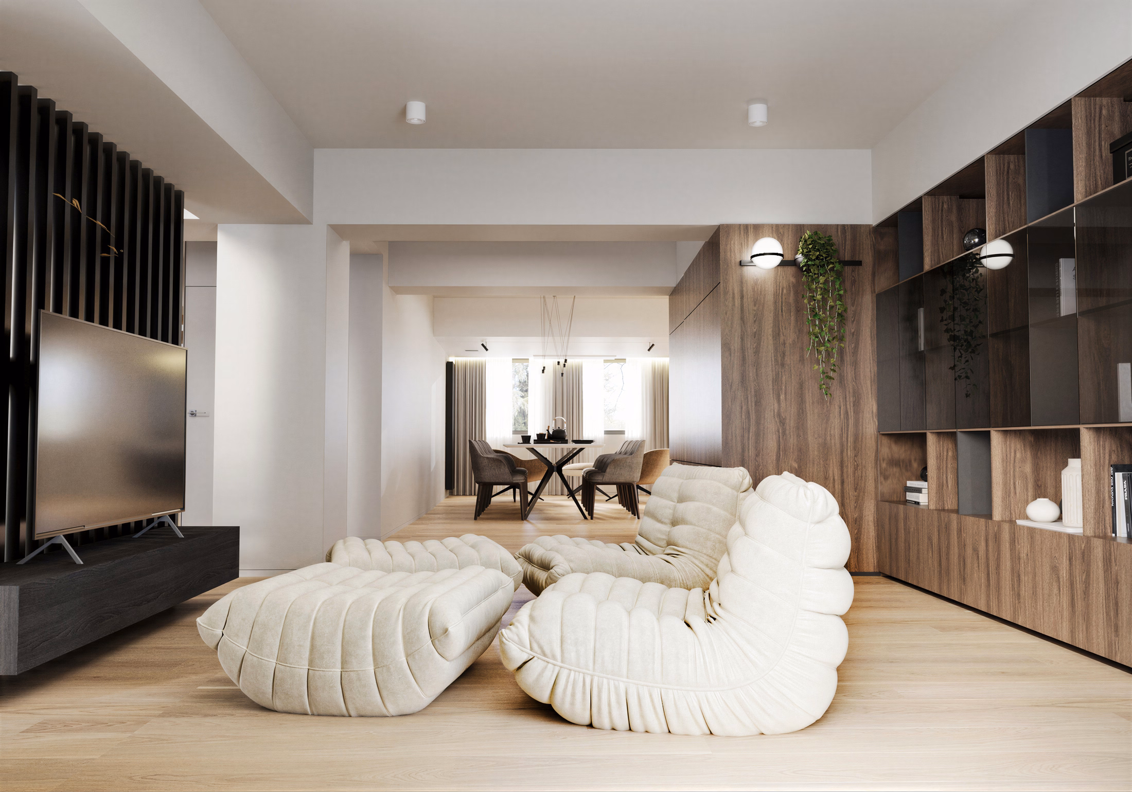 Unirii Sculpted Duplex design interior premium București – bucătărie minimalistă, design interior minimalist, design interior modern