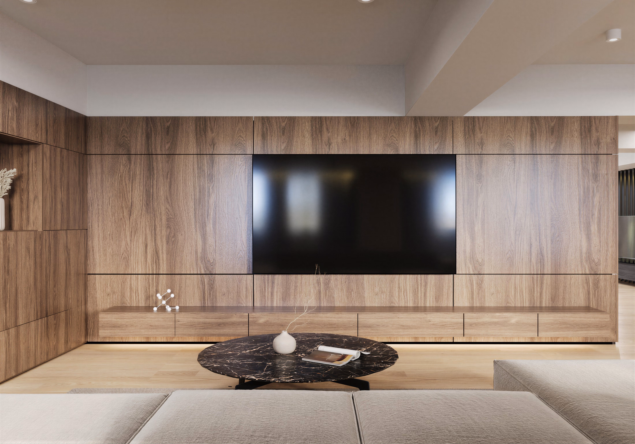 Unirii Sculpted Duplex design interior premium București – zona de noapte, design interior minimalist, design interior modern