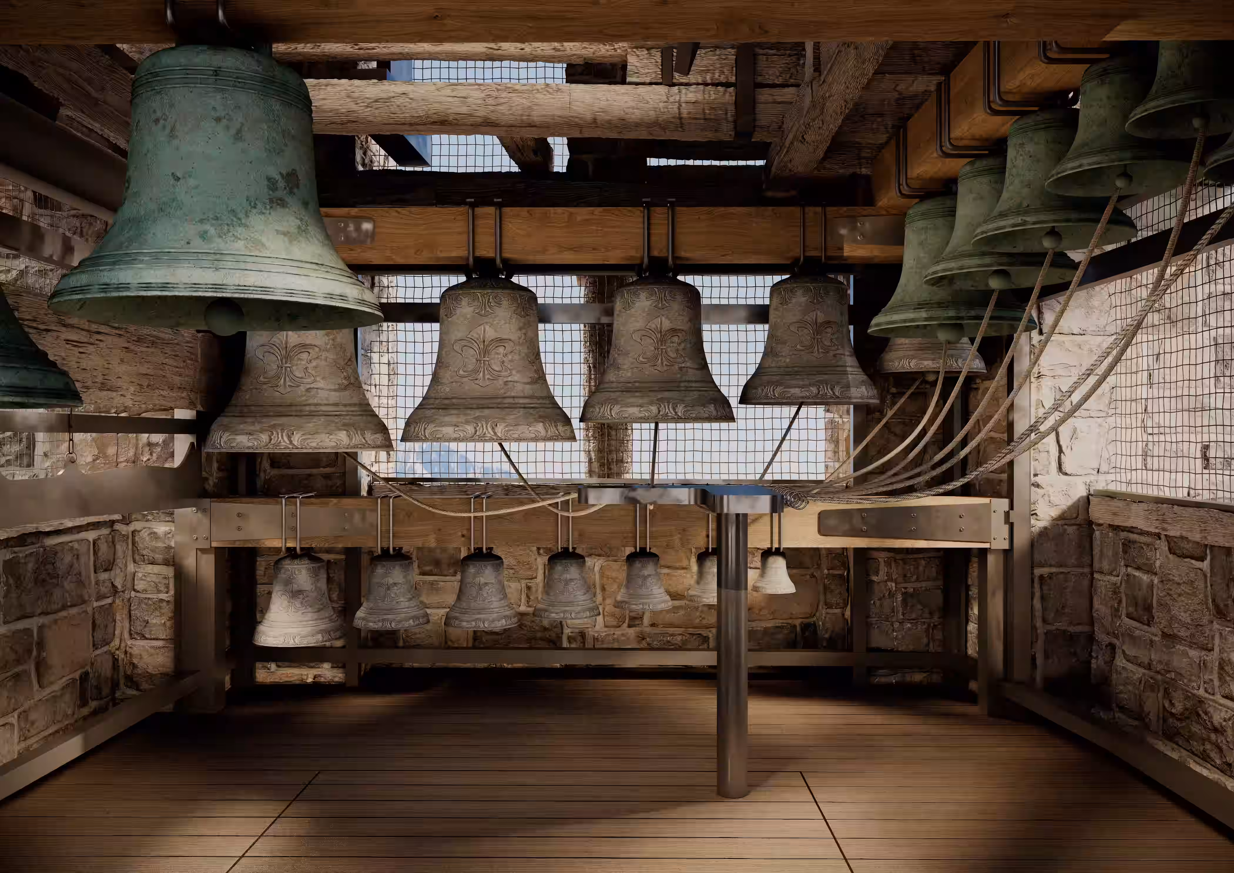 Vatopedi Bell Tower – acoperiș și elemente decorative, Mănăstirea Vatopedu, Muntele Athos