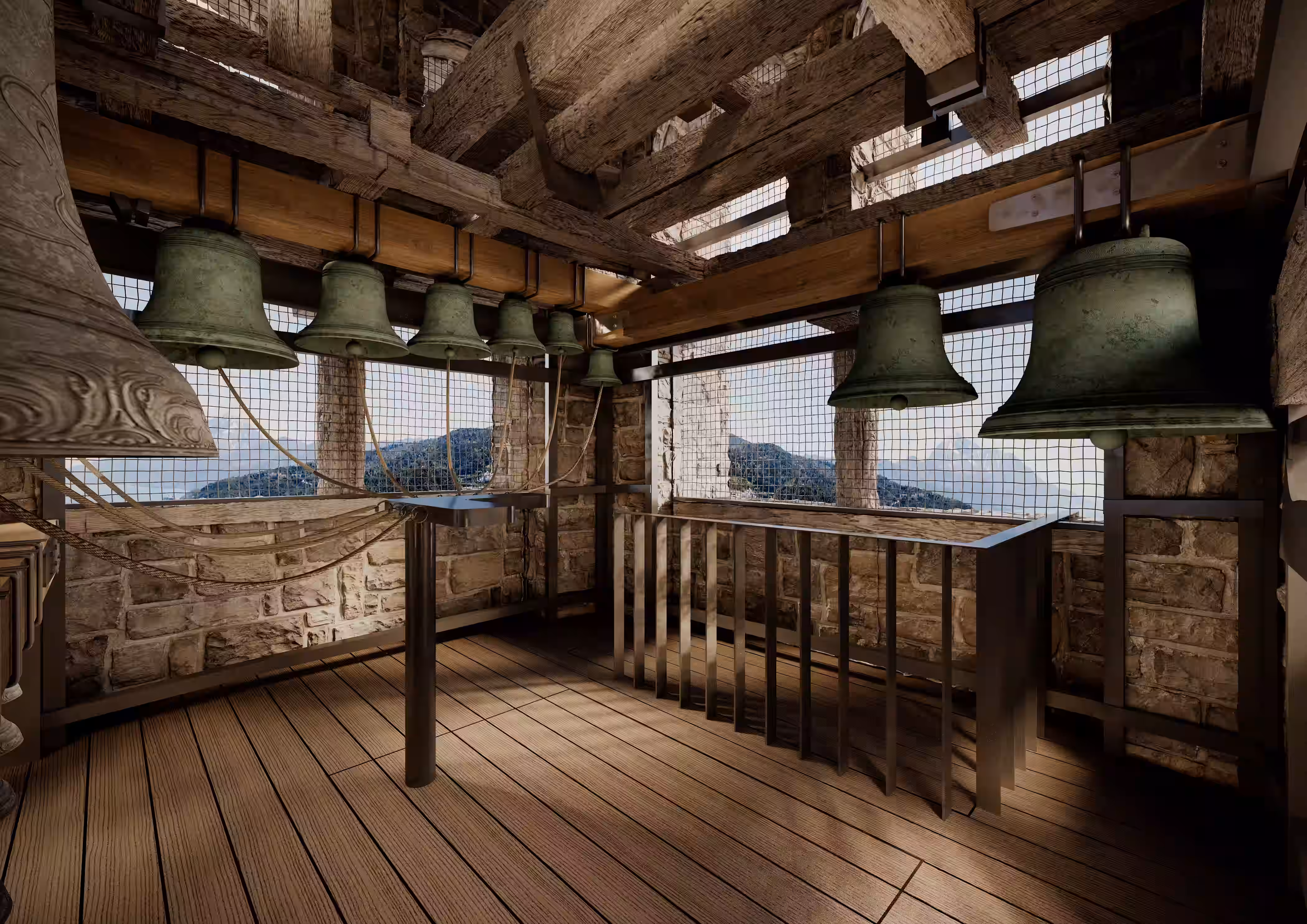 Vatopedi Bell Tower – context arhitectural, Mănăstirea Vatopedu, Muntele Athos