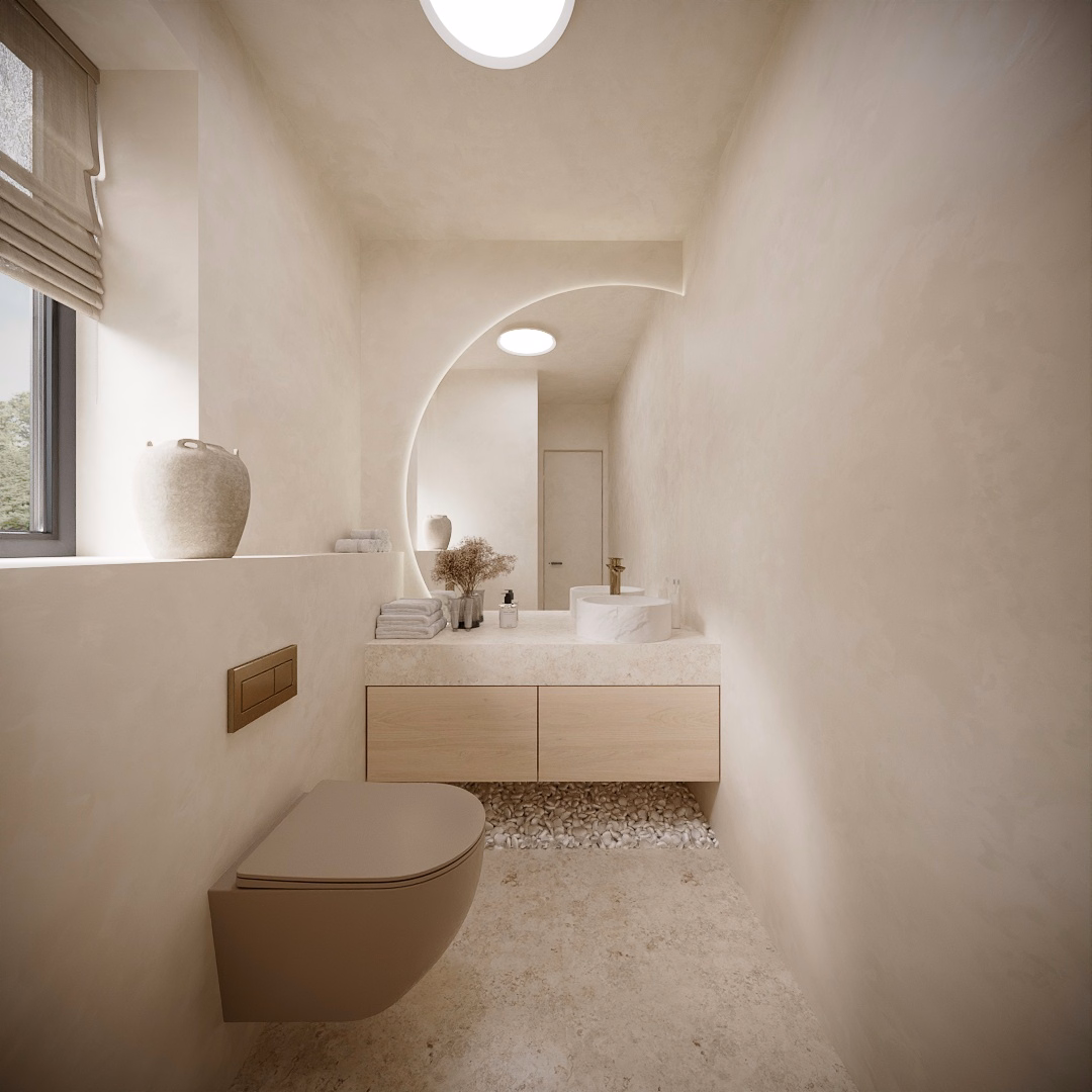 Wabi-Sabi Arch House design interior – dormitor secundar, design interior wabi-sabi București