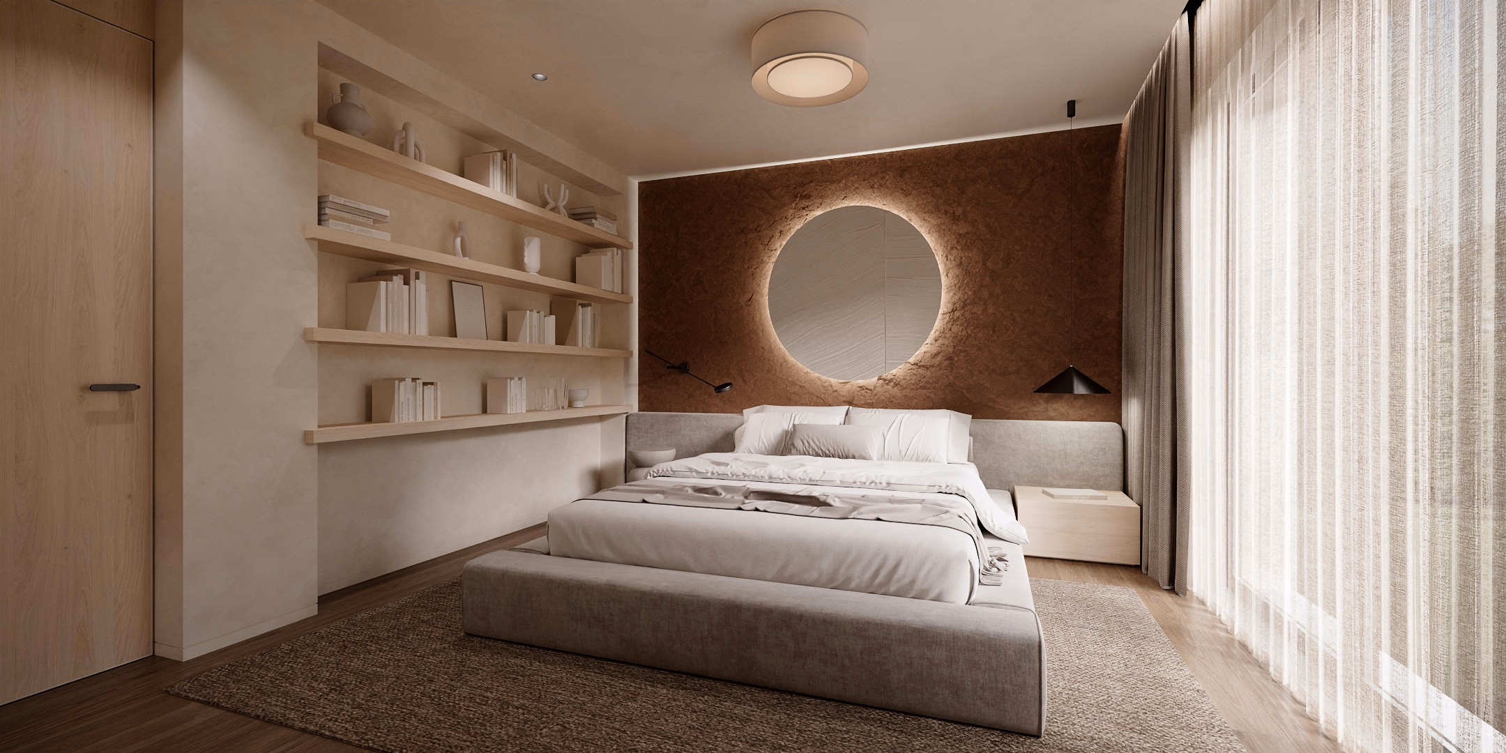 Wabi-Sabi Arch House design interior – spațiu de trecere, design interior wabi-sabi București