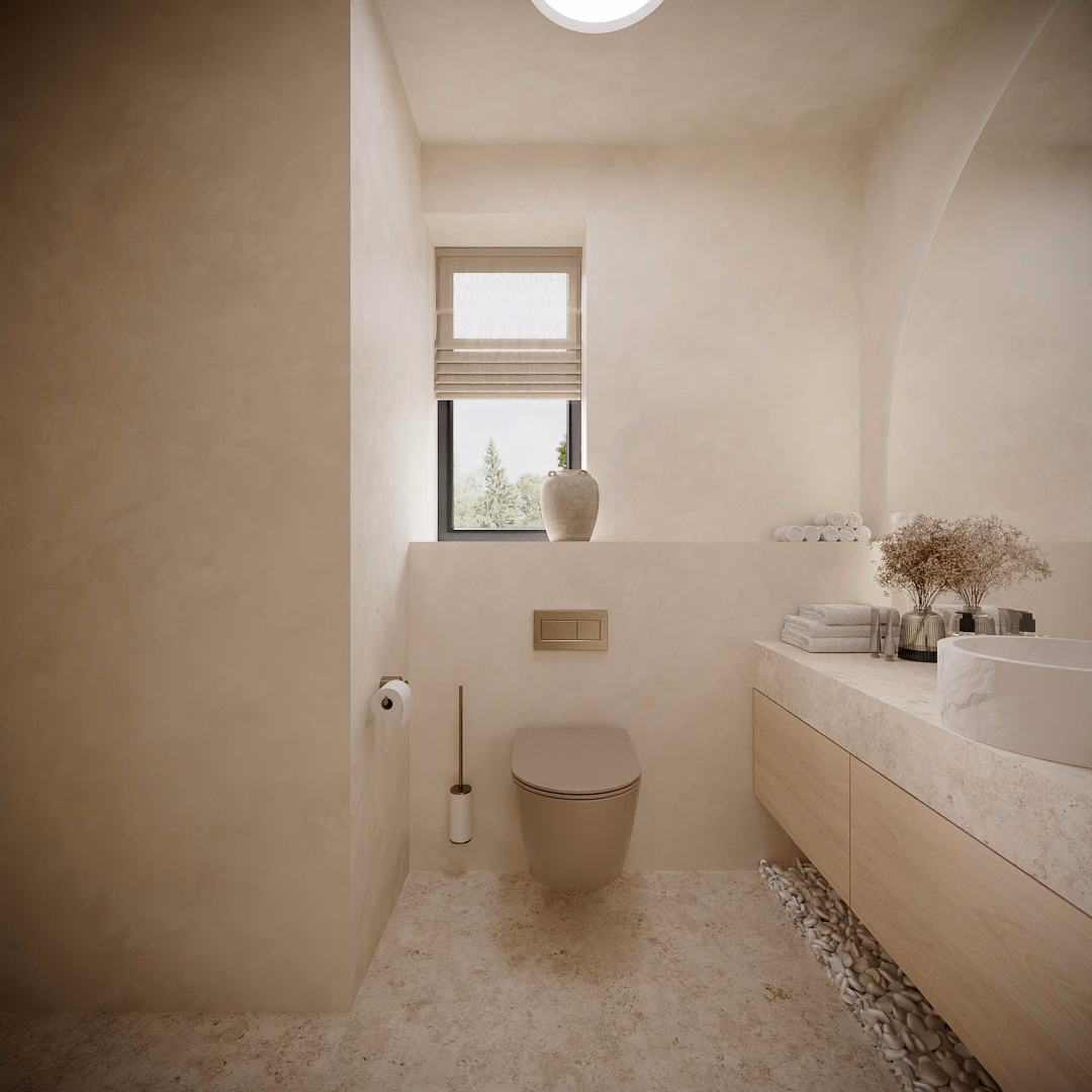 Wabi-Sabi Arch House design interior – arcadă interioară, design interior wabi-sabi București