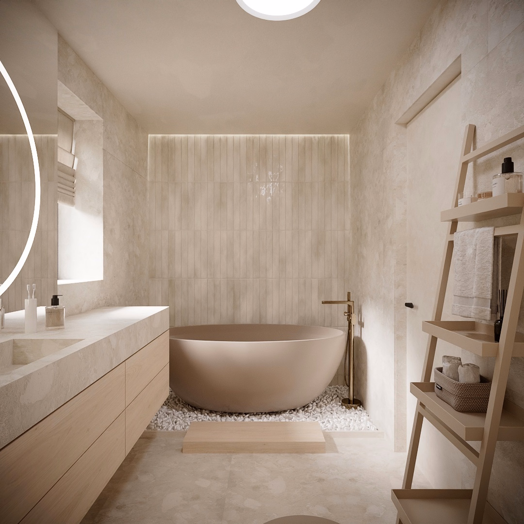 Wabi-Sabi Arch House design interior – atmosferă organică, design interior wabi-sabi București