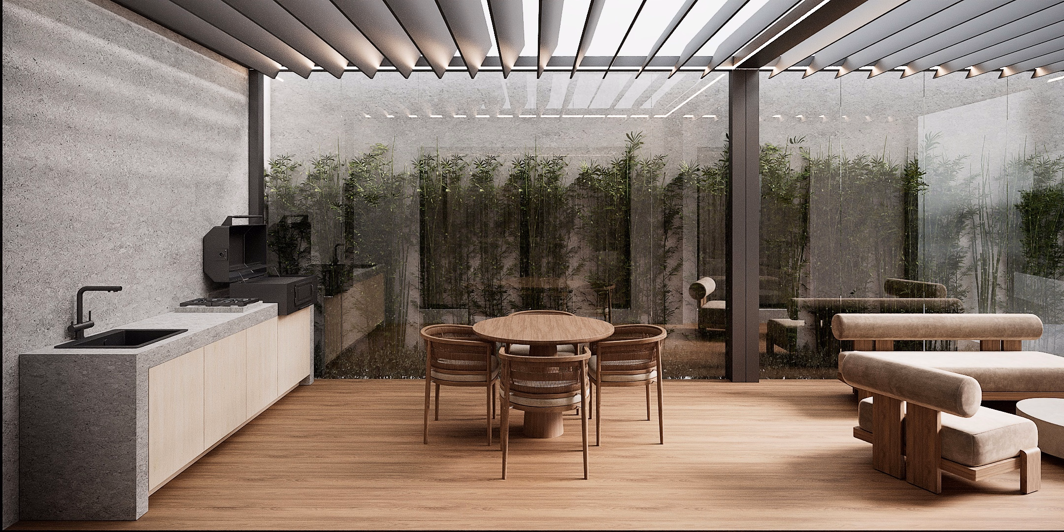 Wabi-Sabi Arch House design interior – zona de dining, design interior wabi-sabi București