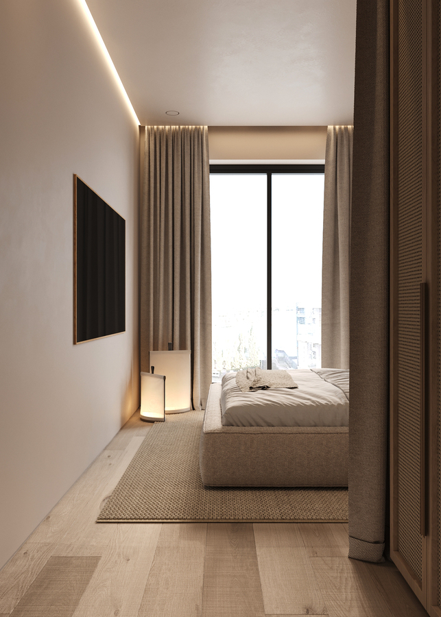 Wabi-Sabi Lake Penthouse design interior – hol intrare