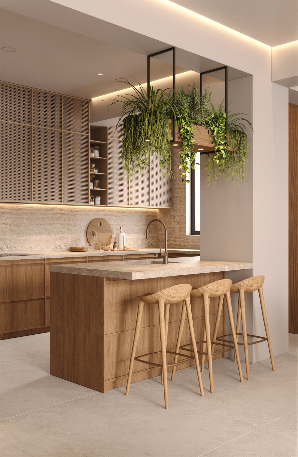 Wabi-Sabi Lake Penthouse design interior premium București – dressing Japandi, design interior premium, design interior wabi-sabi