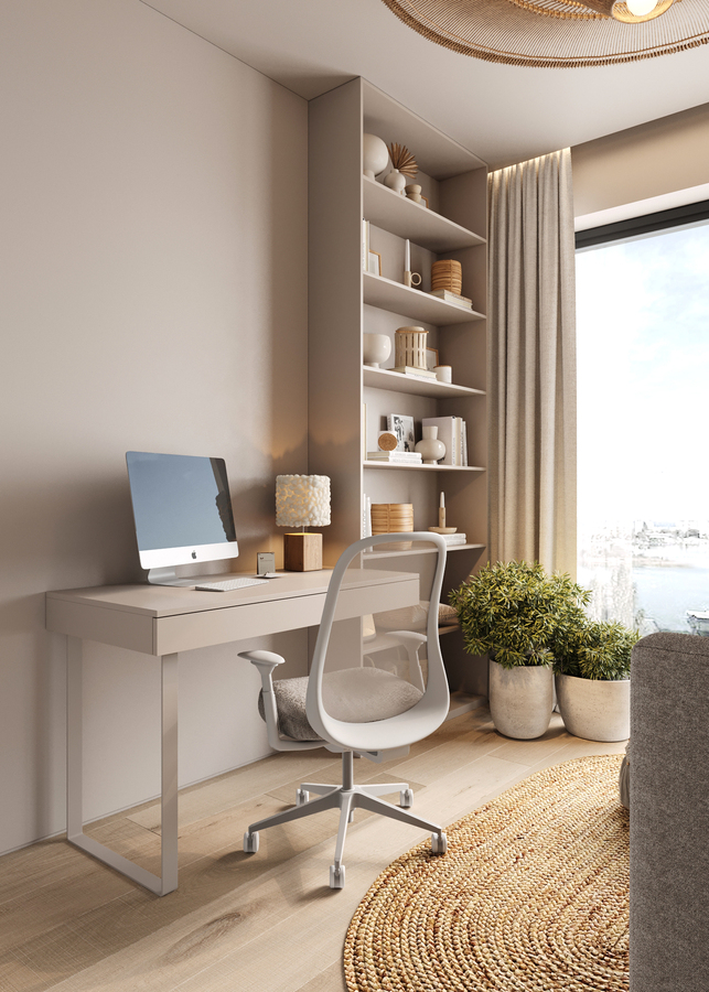 Wabi-Sabi Lake Penthouse design interior – detaliu corp de iluminat