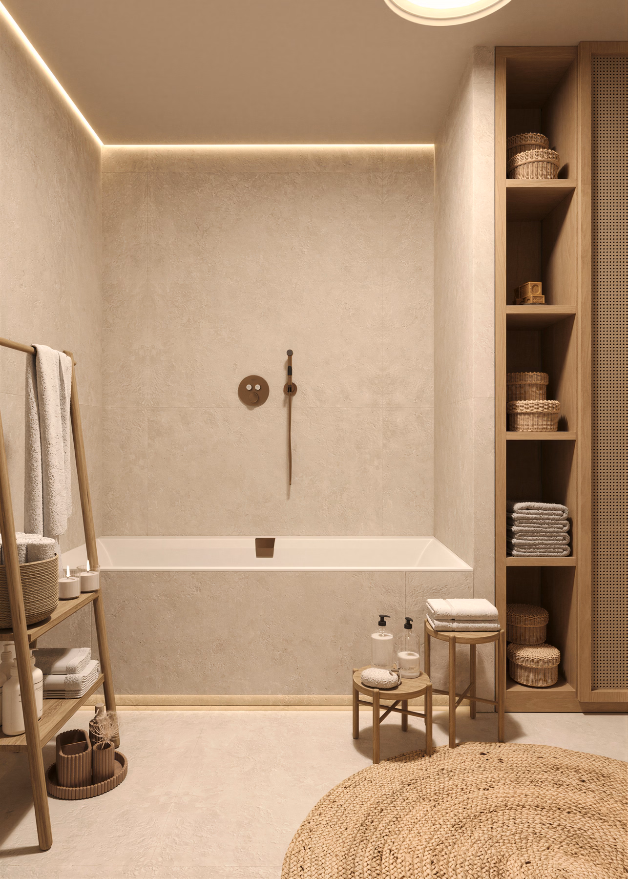 Wabi-Sabi Lake Penthouse design interior premium București – atmosferă caldă, design interior premium, design interior wabi-sabi