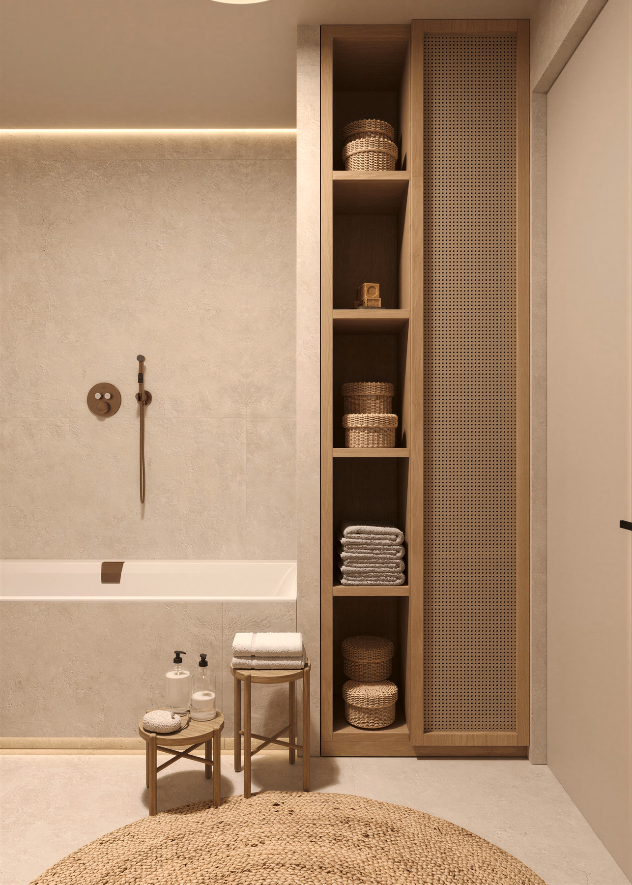 Wabi-Sabi Lake Penthouse design interior premium București – detaliu sculptural, design interior premium, design interior wabi-sabi