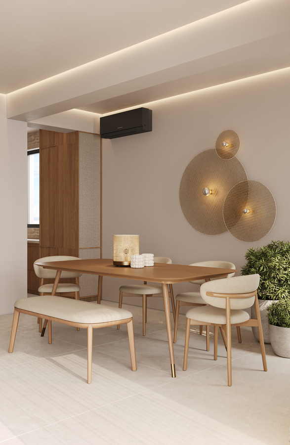 Wabi-Sabi Lake Penthouse design interior – detaliu textură naturală