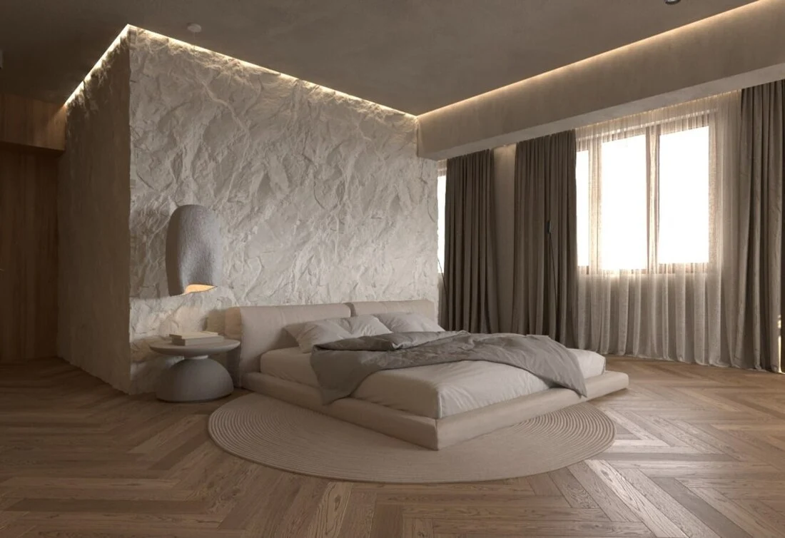 Wabi-Sabi Penthouse design interior – zona de dining rafinată